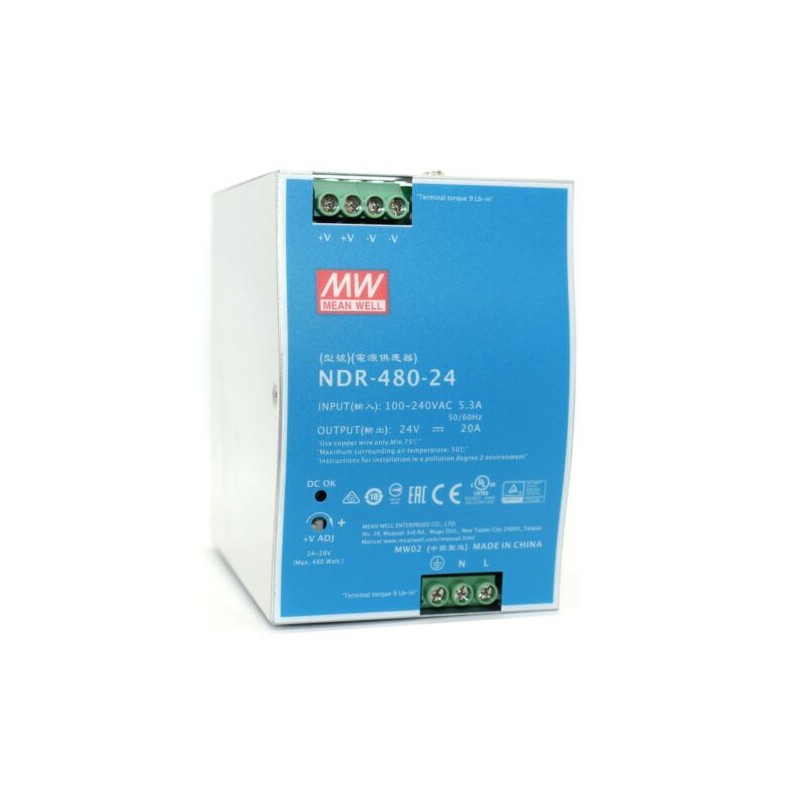 MeanWell NDR-480-24 Product Image