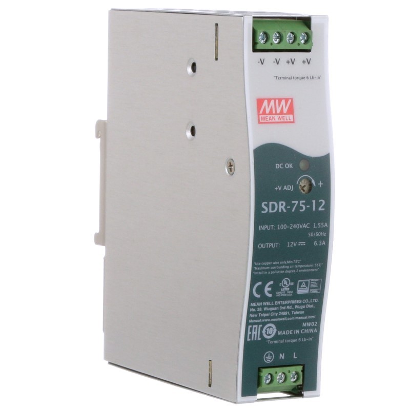 MeanWell SDR-75-12 Product Image